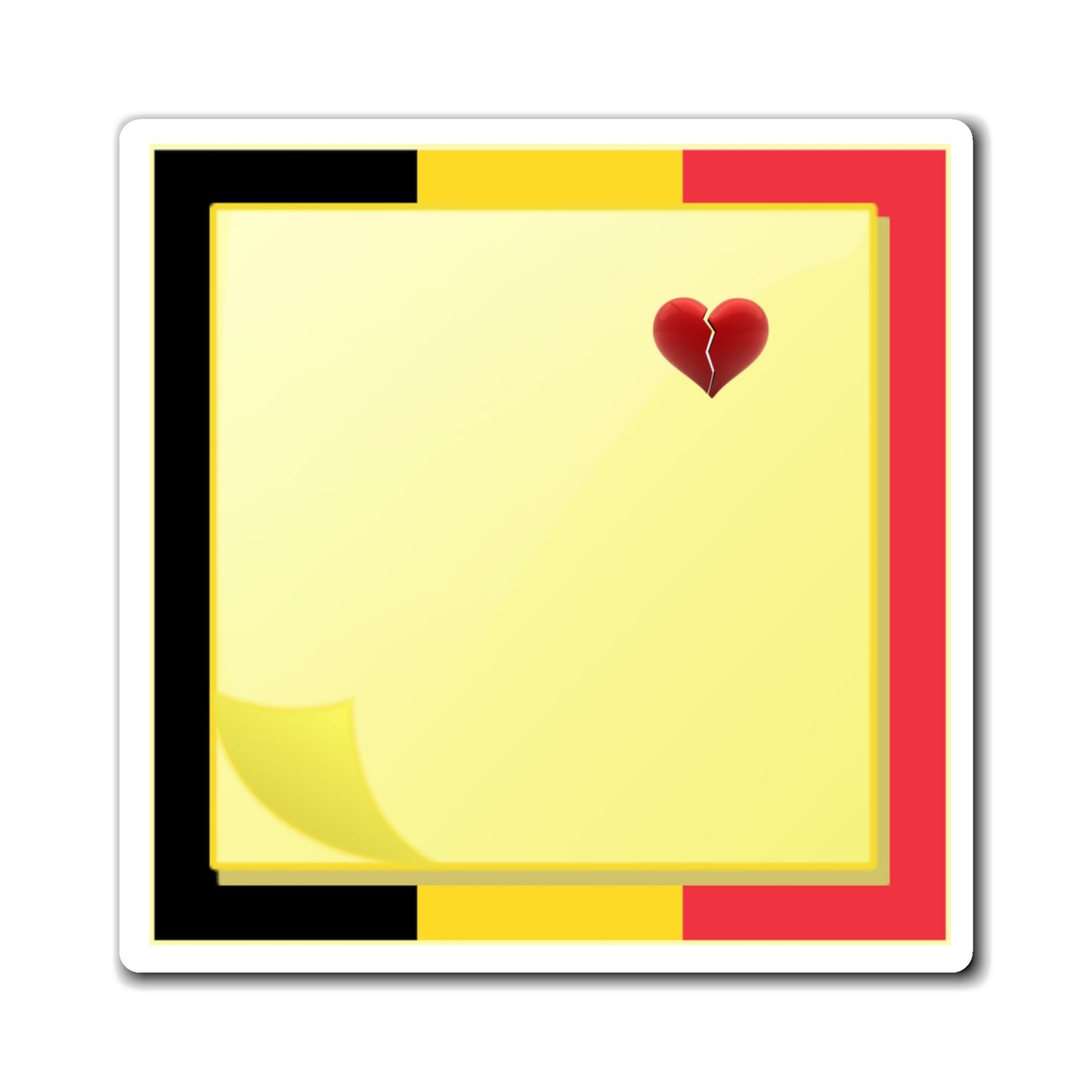 Sticky Note Heart Refrigerator Magnet - Germany