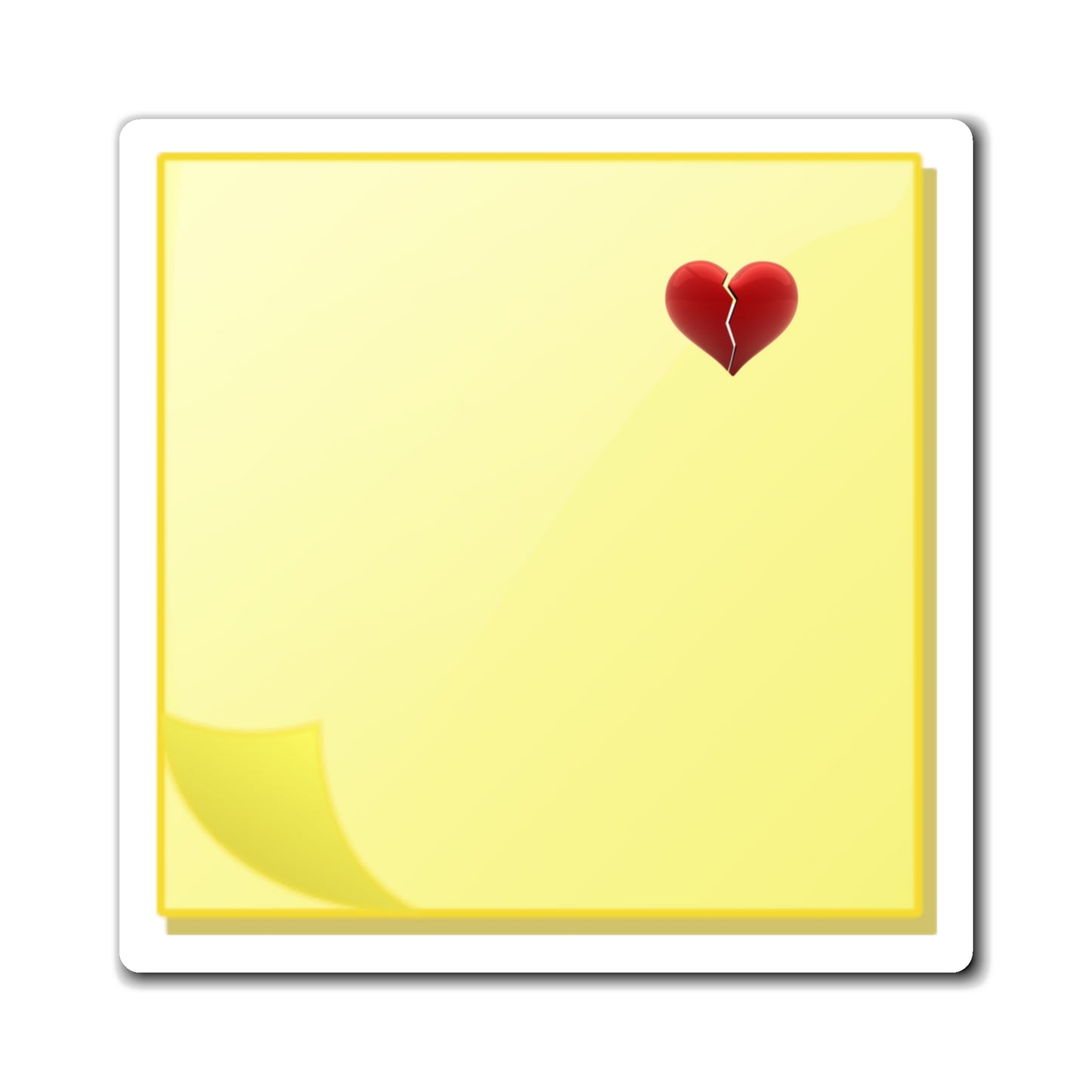 Sticky Note Heart Refrigerator Magnet