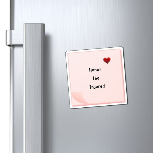 Sticky Note Heart Refrigerator Magnet - Pink