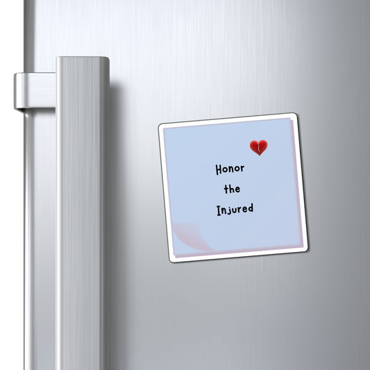 Sticky Note Heart Refrigerator Magnet - Baby Blue