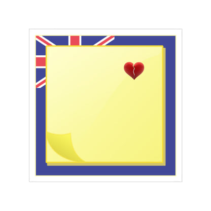 Sticky Note Heart Transparent Outdoor Sticker - Australia