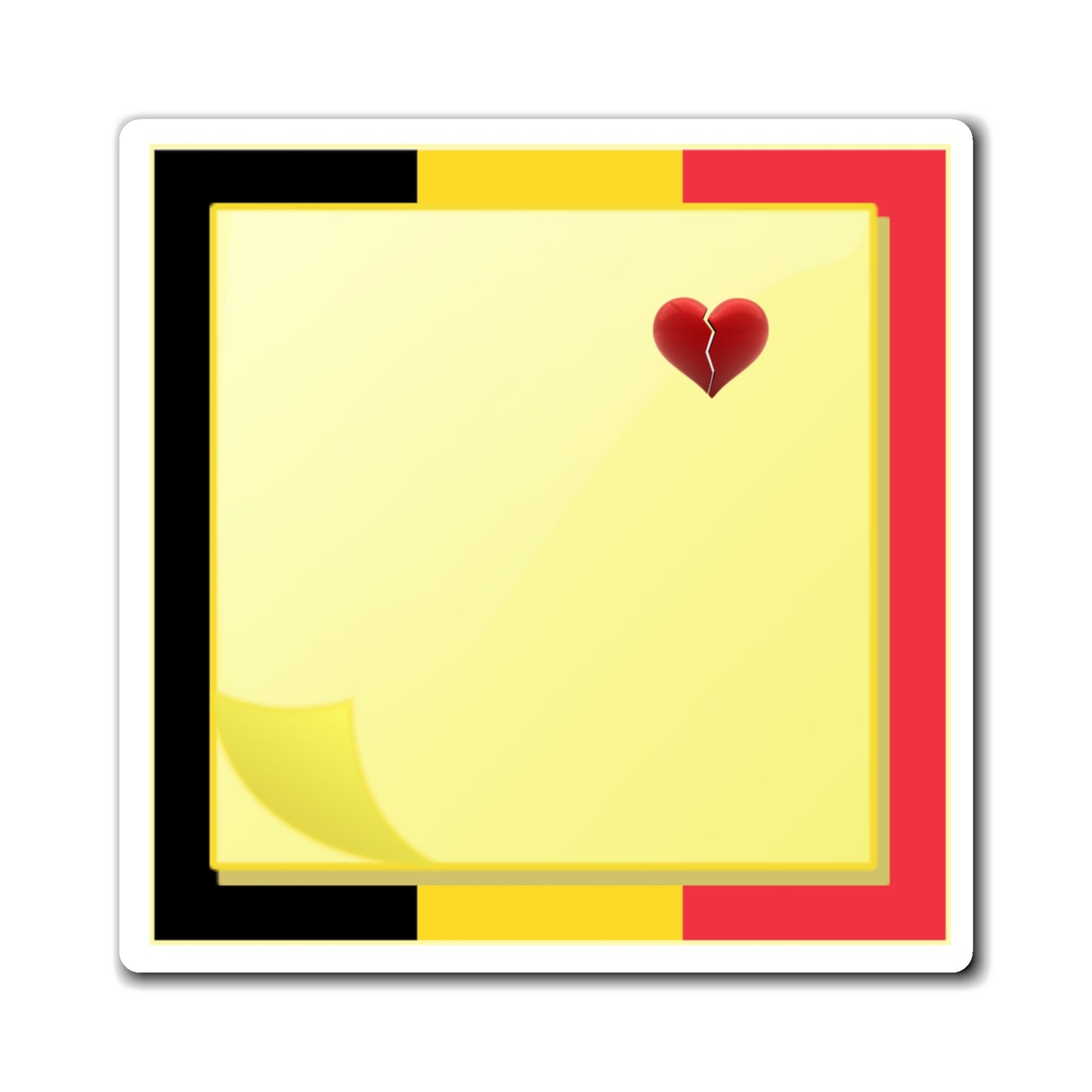 Sticky Note Heart Refrigerator Magnet - Germany