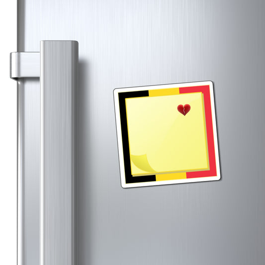 Sticky Note Heart Refrigerator Magnet - Germany