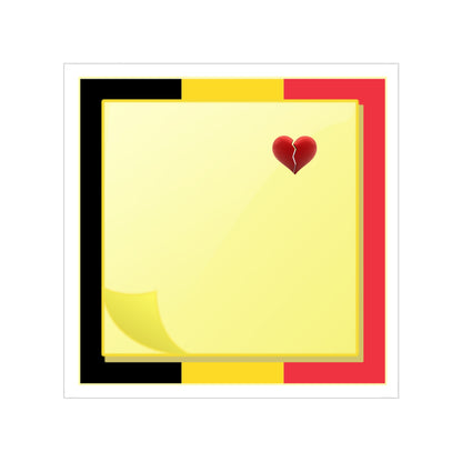 Sticky Note Heart Transparent Outdoor Sticker - Germany