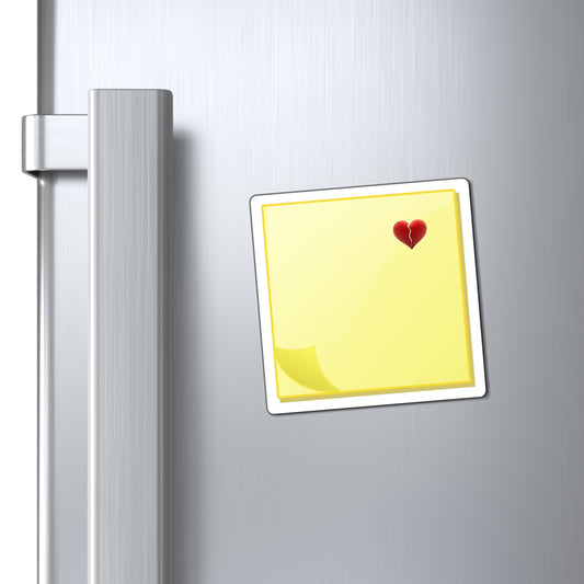 Sticky Note Heart Refrigerator Magnet