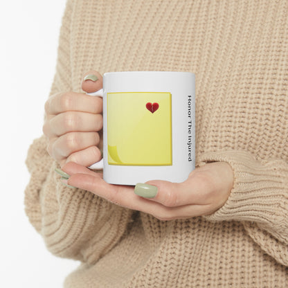 Sticky Note Heart Ceramic Mug