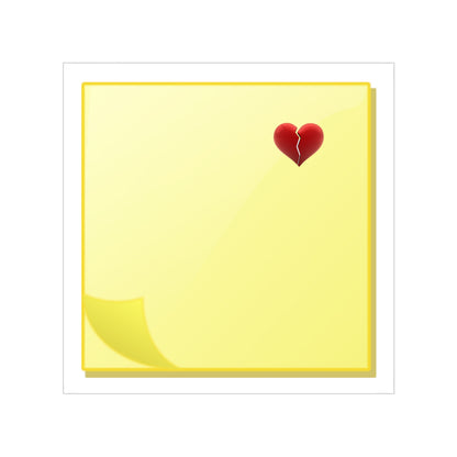 Sticky Note Heart Indoor/Outdoor Sticker